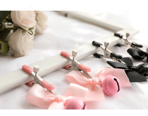 Abrazadera de perno de manguera sanitaria de acero inoxidable ajustable para mujer, Juguetes sexuales BDSM, Clip de pezón de pecho con lazo bonito esclavo - Product Image 3