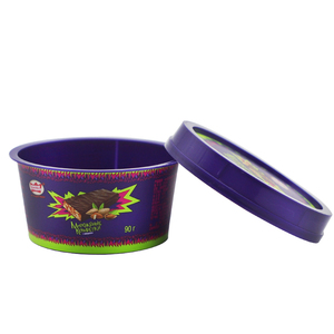 Nhựa IML Ice Cream Thực Phẩm Cup Với Nắp Và Muỗng - Product Image 1