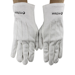 Guantes de Algodón 100% con Logotipo Personalizado, Guantes de Algodón Blancos de Primera Calidad para Uniformes de Banda de Marcha, Guantes de Regalia - Product Image 1