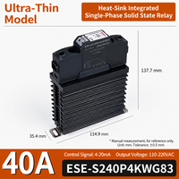 S240p4kwg83 Controlador de Potencia Analógico Ultrafino de 4-20mA, 40A, 110-220V, Monofásico, Regulador de Voltaje de Tiristor, Disipador de Calor Integrado