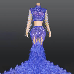 Novance Y2369-B ucuz 2 parça Set kadın kırmızı boncuklu Bodycon Maxi elbise kadınlar için seksi zarif akşam yemeği parti resmi elbise kadınlar - Product Image 5