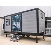 Maisons conteneurs maritimes mobiles, petites maisons préfabriquées sur roues, maisons-rétractables préfabriquées