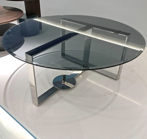 <span class=keywords><strong>Mesa</strong></span> de cristal Foshan, muebles para sala de estar, <span class=keywords><strong>mesa</strong></span> de <span class=keywords><strong>centro</strong></span> redonda, Base SS, <span class=keywords><strong>mesa</strong></span> de té <span class=keywords><strong>baja</strong></span> de dos niveles, salón de vidrio templado - Product Image 1