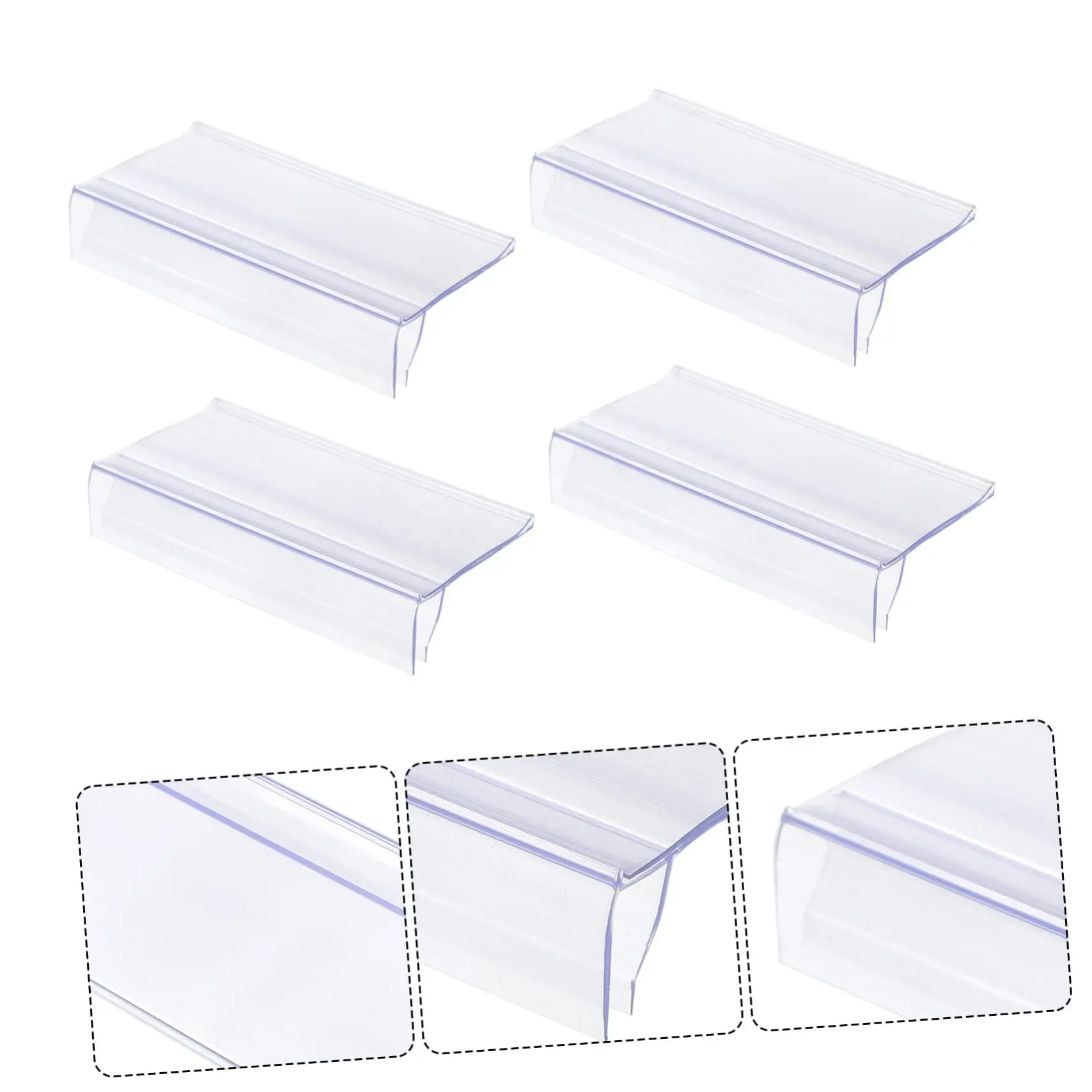 Shop Clear Acrylic Plastic Price Tags Shelf Talker Label Advertising Price Sign Holder Display Label Holder