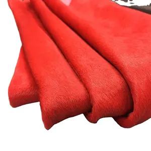 High-quality red cow fur Genuine Leather fur in one horse fur promotion sale