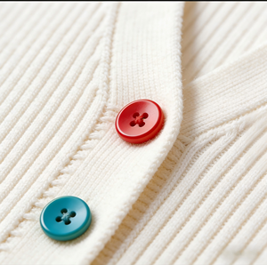 <span class=keywords><strong>Cardigan</strong></span> da Donna Color Crema con Scollo a V, Maniche Lunghe, Vestibilità Slim, Corto, a Costine, con Ricamo a Lettere, per Uso Quotidiano Casual - Product Image 3