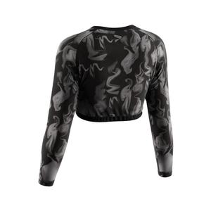 T-shirt de sport pour femme en gros, hauts de gym pour femme, t-shirt court à manches longues et haut court pour femme - Product Image 4