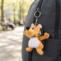 Porte-clés hérisson en peluche de petite taille (4 pouces), jouet en peluche doux avec rembourrage en polyester et coton PP