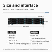 Servidor en Rack 2U NF5280M7, Doble Xeon, DDR5, PCIe 5.0, NVMe, Computación Empresarial, Configuración Personalizada, Probado