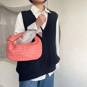 Nuevo Bolso Tejido a Mano para Mujer, Bolso de Hombro de Cuero PU de Moda, Bolso de Mano Casual con Nudo, Bolso Cruzado de Lujo - Product Image 3