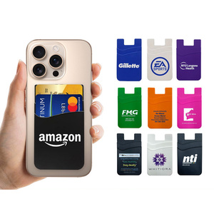 ที่ใส่บัตรโทรศัพท์มือถือสำหรับด้านหลังเคสโทรศัพท์ ที่ใส่บัตรเครดิต บัตรประชาชน บัตรธุรกิจ ซิลิโคนแบบติด ใช้ได้กับ iPhone - Product Image 1
