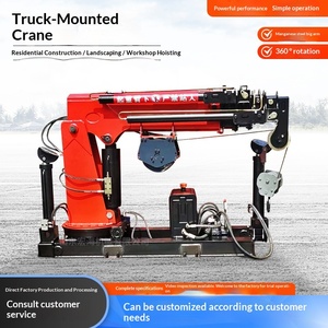 YSLANDSCAPE Vehicle-Mounted Truck <b>Crane</b> with Hydraulic Telescopic 3 Ton Lifting Capacity 7.5m Max Height All-Terrain - Product Image 1