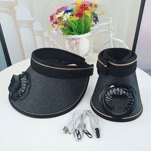 หมวกกันแดดปีกกว้างแบบมีพัดลมในตัว ชาร์จ USB ได้ เหมาะสำหรับปั่นจักรยานและกิจกรรมกลางแจ้ง ขายดีช่วงซัมเมอร์ - Product Image 4