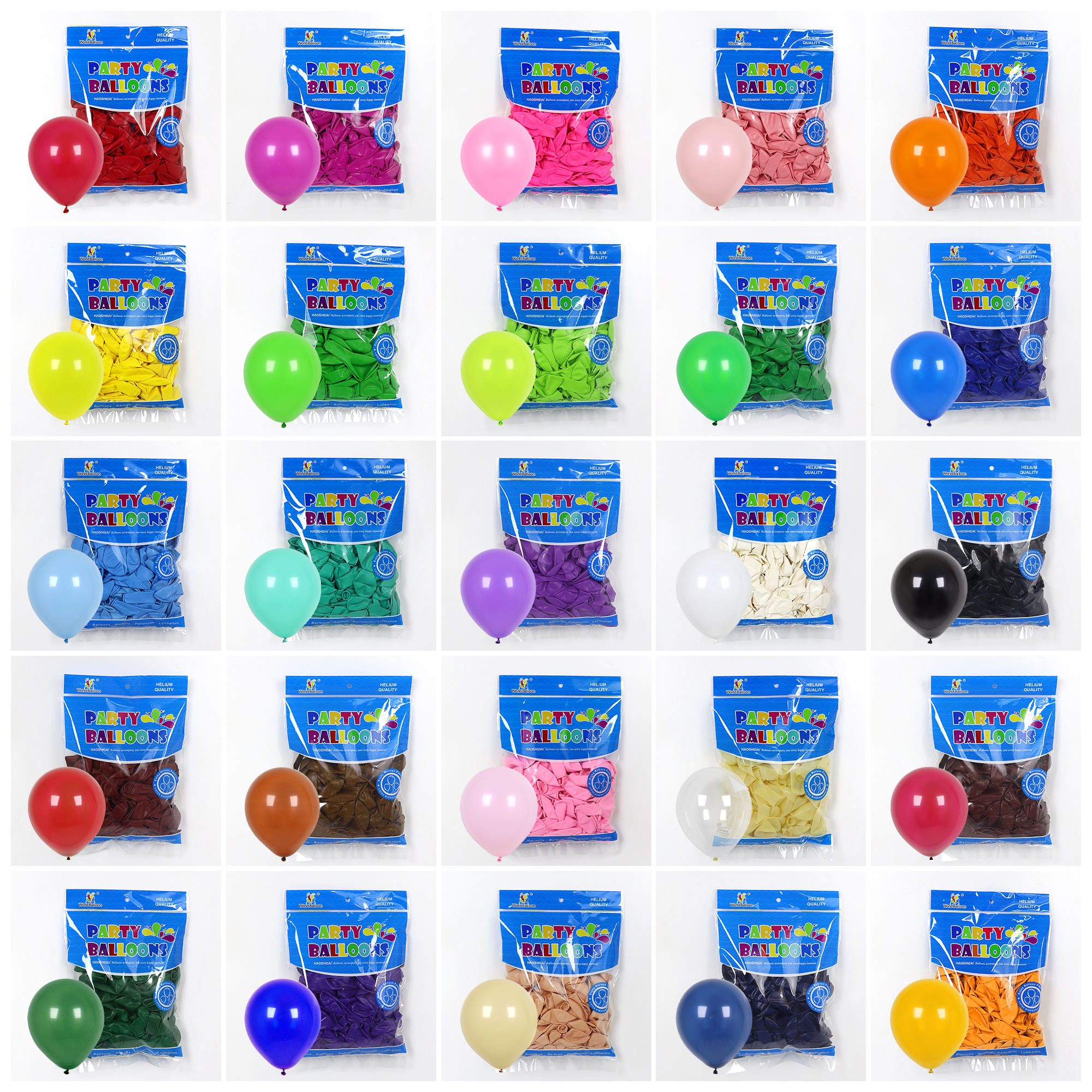 Wholesale Party Balloons Decorative 5 7 9 10 12 18 Inch White Red Black Blue Latex Balons Balloon