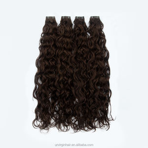Extensions de cheveux humains vierges russes Remy à cuticules intactes, à fixer avec du ruban adhésif, double épaisseur - Product Image 3