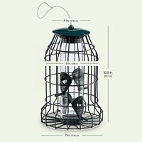 Mangeoire à oiseaux anti-écureuils suspendue en métal avec tube en PC, graines mélangées, distributeur automatique pour jardin