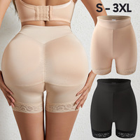 Shorts gainants taille haute rembourrés, effet push-up fessier, contrôle du ventre, anti-roulement, ourlet en dentelle, maintien ferme, en Nylon Spandex, grandes tailles S-3XL