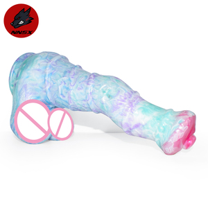 Silicone liquido cazzo pene animale cavallo cane Dildo realistico vene dei capezzoli Dildo con ventosa giocattolo del sesso - Product Image 3
