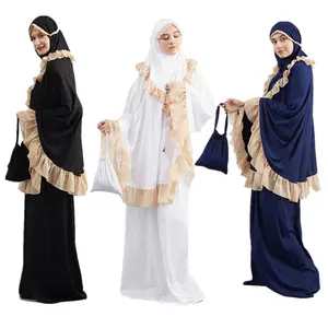 2019 Модная элегантная одежда для молитв jilbab khimar, мусульманская одежда, молитвенная абайя для женщин