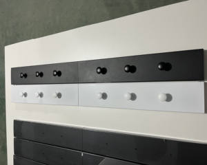 Séchoir à linge <span class=keywords><strong>mural</strong></span> pliable de 100 cm à 6 tiges, résistant à la rouille, avec 6 crochets ronds, gabarit de perçage pour salle de bain, support de suspension - Product Image 1