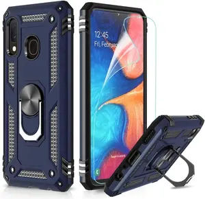 LeYi For Samsung Galaxy A20e手机壳高清屏幕保护膜，环形支架Kickstand手机壳