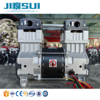 Compresseur d'air silencieux sans huile 220V 1.8KW Moteur à haut débit d'air Compresseur d'air à piston à double cylindre