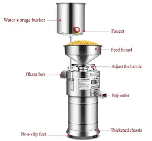 Venda direta da fábrica Máquina de leite de soja em aço inoxidável Moedor multifuncional de soja