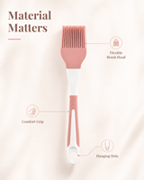 Ensemble d'ustensiles de cuisson en silicone 5 pièces, résistant à la chaleur, de qualité alimentaire : fouet, pince alimentaire, pinceau à huile, racloir ménager, spatule de cuisine