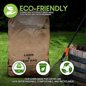 Sacs à déchets de jardin biodégradables personnalisés en gros, gallon <span class=keywords><strong>1</strong></span>-10l, pour les feuilles, les déchets de jardin, les feuilles, le papier, les déchets alimentaires - Product Image 5