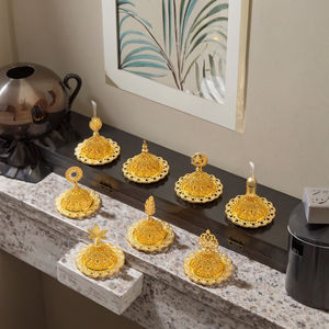 Multi-stile metallo dorato porta incenso arabica decorazione per uso religioso per il Medio Oriente bruciatore di incenso - Product Image 1