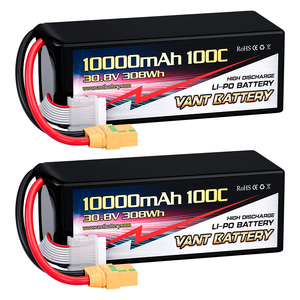 VANT FPV 드론 배터리 10000mAh 30.8V 100C 8S HV 리포 배터리 팩, FPV RC UAV 및 차량용 빠른 배송 리포 배터리 팩 - Product Image 2