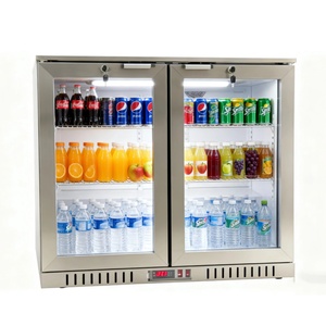 NE-200CS-P double door stainless steel built-in compressor air-cooled digital display bar cold drink machine - Product Image 3