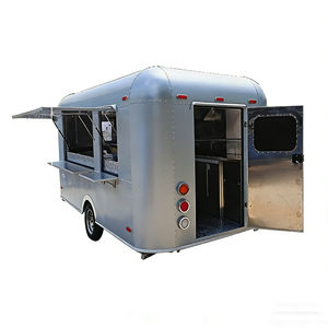 Chariot de vente ambulante pour zone touristique, chariot de bar mobile, camping, camping-car, chariot de nourriture célèbre sur internet, style américain classique, acier inoxydable - Product Image 1