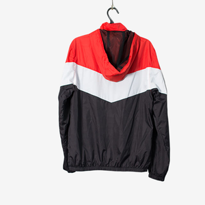 Veste en polyester recyclé personnalisée Coupe-vent imperméable à glissière en parachute écologique et élégant Vestes pour hommes de collège en cours d'exécution - Product Image 3