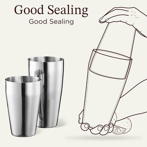 Ensemble de shaker <span class=keywords><strong>Boston</strong></span> 2 pièces pour le mélange de boissons, shaker à martini en acier inoxydable de qualité supérieure pour la mixologie et les outils de bar à domicile, logo personnalisé - Product Image 2