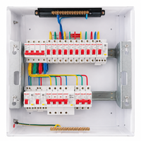 Caja de Distribución Eléctrica Empotrada de 32 Vías, Unidad de Consumo MCB para Interiores, Panel de Distribución de Energía de Doble Fila
