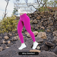 Leggings de yoga personnalisés à taille haute avec imprimé floral et ceinture à carreaux, pour femmes, vêtements de fitness et de gym, vente en gros