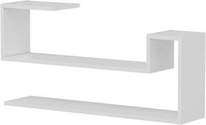 Étagère murale ondulée, étagère à livres, étagère flottante pour la décoration du salon dans un design moderne (blanc) - Product Image 4