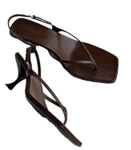 Nuovi Sandali Estivi da Donna con Tacco a Spillo, Comodi e Alla Moda, con Cinturino Posteriore e Punta Aperta - Product Image 1