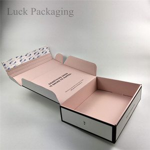 Muestras gratis <span class=keywords><strong>de</strong></span> embalaje <span class=keywords><strong>de</strong></span> ropa Rosa Color personalizado cerradura <span class=keywords><strong>de</strong></span> cremallera Peel off <span class=keywords><strong>cierre</strong></span> corrugado Mailer rígido <span class=keywords><strong>de</strong></span> la <span class=keywords><strong>caja</strong></span> <span class=keywords><strong>de</strong></span> envío - Product Image 1