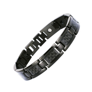 Pulsera Magnética de Aleación de Zinc de Color Sólido, Imitación de Fibra de Carbono, Patrón Geométrico, Joyería Unisex, Regalo - Product Image 1