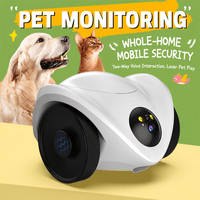 Robot de surveillance intelligent pour animaux de compagnie, caméra de surveillance intérieure avec distributeur de friandises, jouet laser, alimentation à distance pour chat et chien, caméra de sécurité