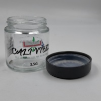 Bocaux en verre de 2 oz, 3 oz, 4 oz, 3,5 g avec couvercles à vis anti-odeur CR, bouteilles en verre pour herbes, fleurs, tabac, rouleaux de cigarettes
