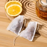 100 pièces/sac Sachets de thé biodégradables jetables de différentes tailles, filtres vides en polypropylène pour boissons avec ficelle