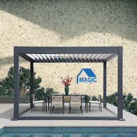 Pergola à lames orientables automatique de qualité supérieure pour l'extérieur, idéale pour les résidences, pergola à lames en aluminium motorisée pour l'extérieur