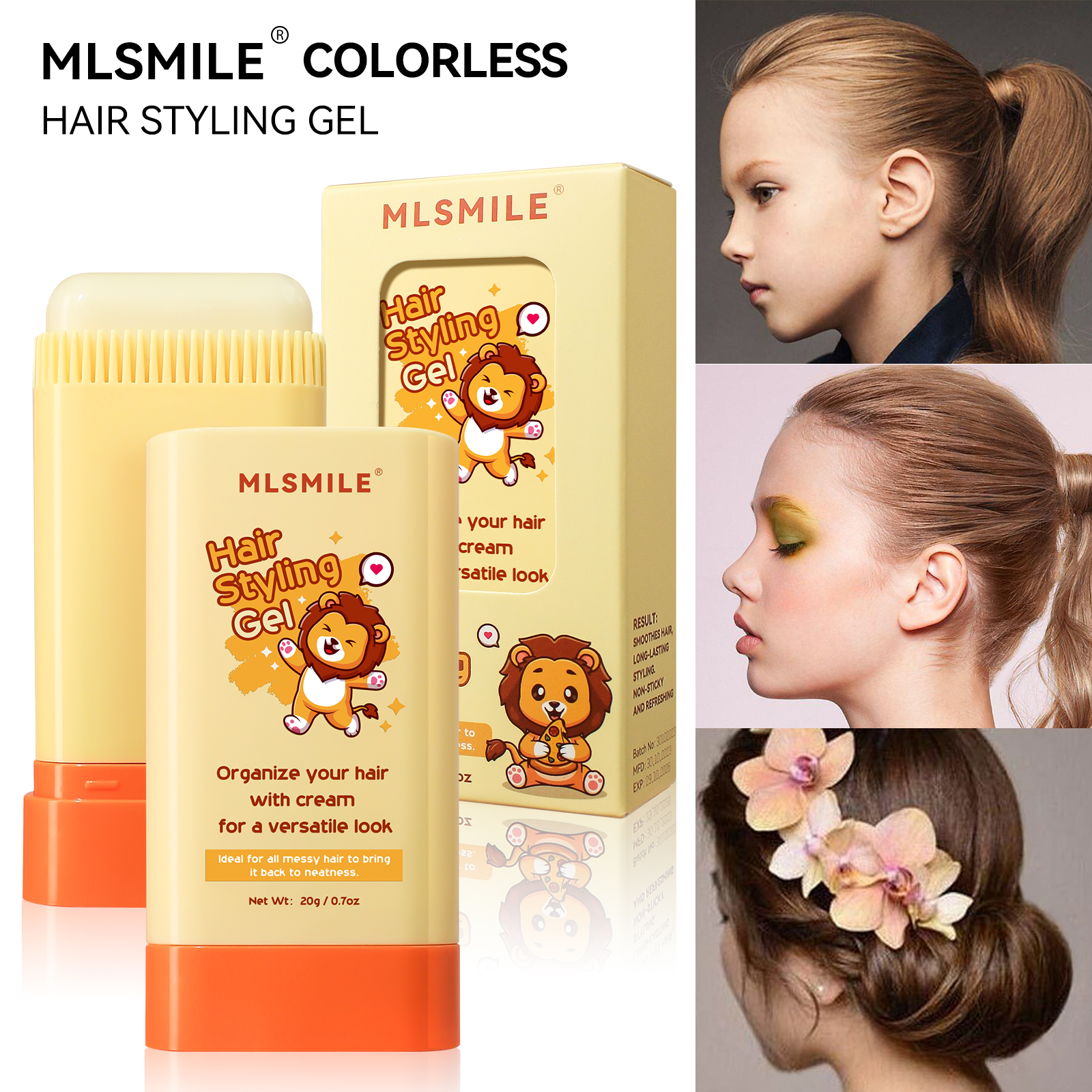 MLSMILE стойкая антифризовая гладкая палочка с контролем края для укладки волос Гладкая мини-палочка для волос
