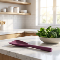 Spatule de cuisine antiadhésive en silicone de 12 pouces, cuillère multifonction pour servir, cuire, mélanger, remuer