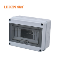 Boîtier de distribution étanche IP67 à 8 voies en plastique ABS à montage ouvert avec disjoncteur combiné domestique pour usage extérieur Modèle HT-8