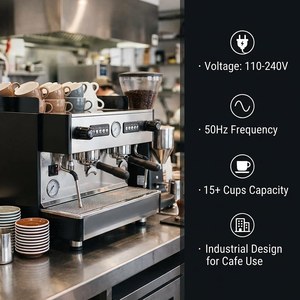 Machine à <span class=keywords><strong>café</strong></span> expresso professionnelle <span class=keywords><strong>en</strong></span> acier inoxydable SY-108 avec mousseur à lait vapeur facile à nettoyer et moulin intégré - Product Image 5