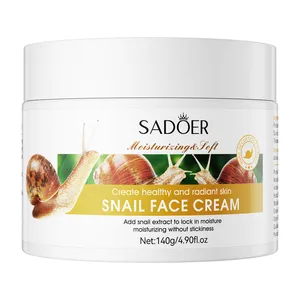 Sadoer hidratante nutritivo de beleza, creme de pele, marcador privado, fabricantes coreanos, creme para o rosto com caracol